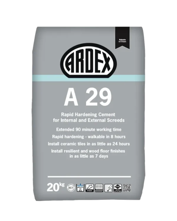 Ardex A29 - 20kg Bag Or Ardex A29 a Rapid Hardening Cement for Internal and External Screeds