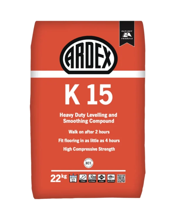 ARDEX K 15 is an advanced, Rapid Drying, Heavy Duty Self-Levelling Smoothing Compound