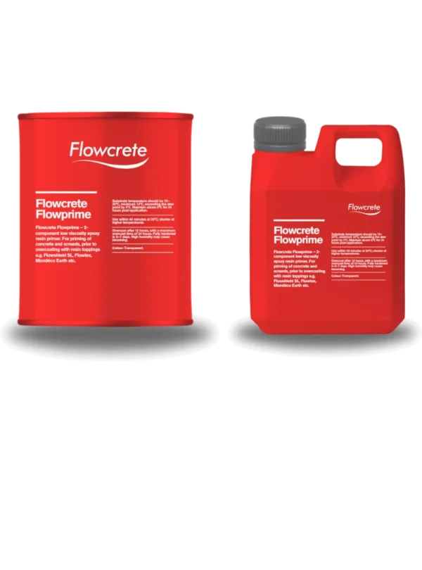 Flowcrete Flowprime 14.1Kg A 2-component low viscosity epoxy resin primer for cementitious substrates, for priming of concrete and screeds.